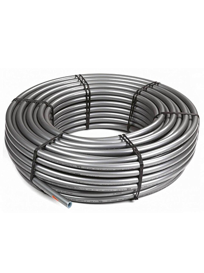 Труба для теплого пола диаметр 16х2.2 мм, серая, 100 м, PE-Xa EVOH, РосТурПласт
