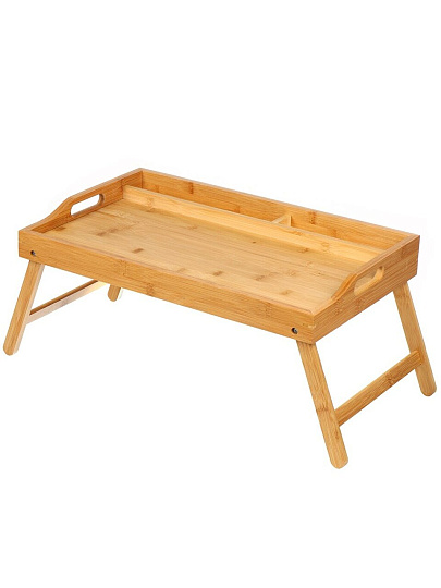 Столик для завтрака бамбук, 50х30х6 см, прямоугольный, ST24050B-2