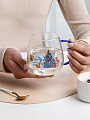 Кружка стекло, 450 мл, Зимняя сказка, 7.5х8.5 см, Daniks