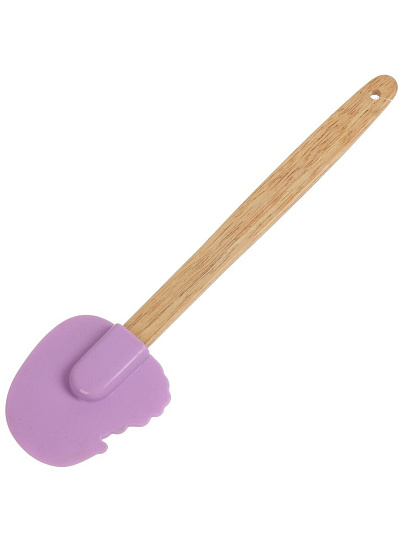 Лопатка кулинарная силикон, бамбук, 28 см, Дед Мороз, B030095