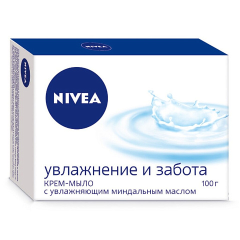 Крем-мыло Nivea, Увлажнение и забота, 100 г