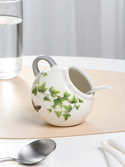 Солонка керамика, 170 мл, 10х8.5х9.5 см, Prima Collection, Дикий папоротник, PC79WF170/HC4018-C3