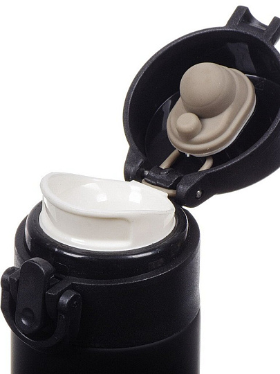 Термобутылка нержавеющая сталь, 350 мл, Barouge, колба нержавеющая сталь, черная, BT-134