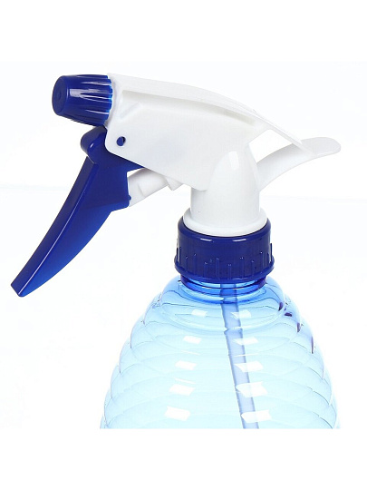 Флакон с распылителем 350 мл, пластик, T2023-3294, синий прозрачный