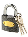 Замок навесной BARTEX чугунный 50мм Влагонепроницаемый, блистер, 3 ключа, 504661 - фото 2