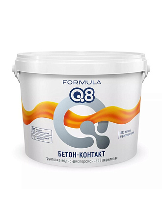 Грунтовка водно-дисперсионная, акриловая, Formula Q8, бетоноконтакт, 1.4 кг
