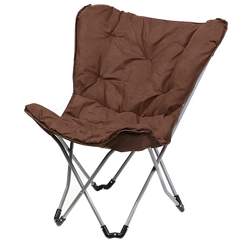 Кресло складное 70х70х92.5 см, Элит, коричневое, ткань, 100 кг, T2022-7061