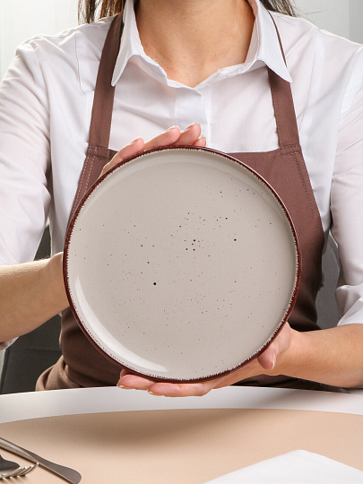 Тарелка десертная, керам, 20 см, Pollen lite, Daniks, капучино