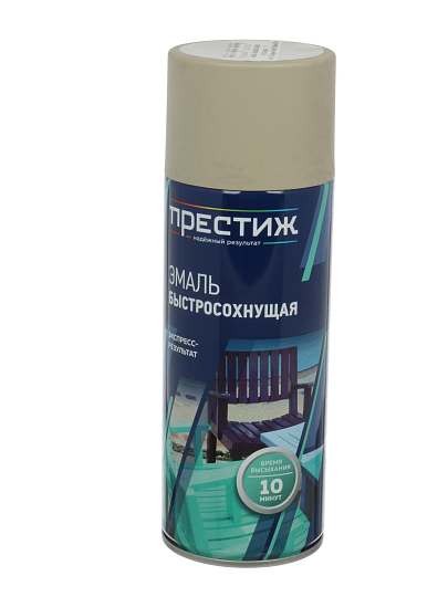 Эмаль аэрозольная, Престиж, универсальная, быстросохнущая, акриловая, полуглянцевая, серо-белая, 520 мл
