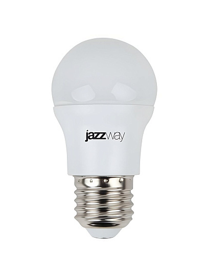 Лампа светодиодная E27, 9 Вт, 75 Вт, шар, 5000 К, холодный белый свет, JazzWay, PLED- SP G45, .2859662A
