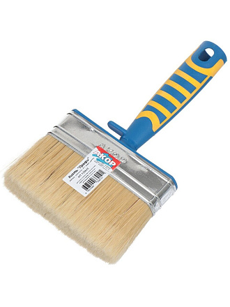 Кисть плоская, Акор, Профи, 25х120 мм, натуральная щетина, рукоятка двухкомпонентная, 160 25 120