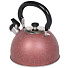 Чайник из нержавеющей стали Daniks M-009R красный мрамор со свистком, 3 л - фото 3