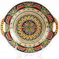 Блюдо фарфор, круглое, 22.5х20х4.5 см, 0.4 л, с ручками, оранжевое, Arabesque, Nouvelle Home, 0860223 - фото 2