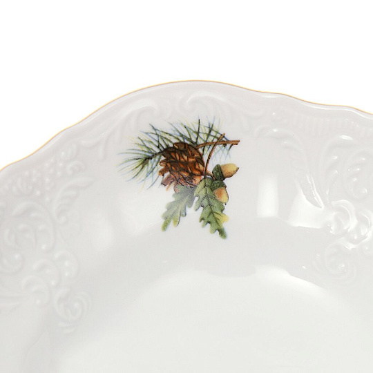 Салатник фарфор, круглый, 16 см, Охотничьи сюжеты Куропатка, Bernadotte, P1750675JQZU001011