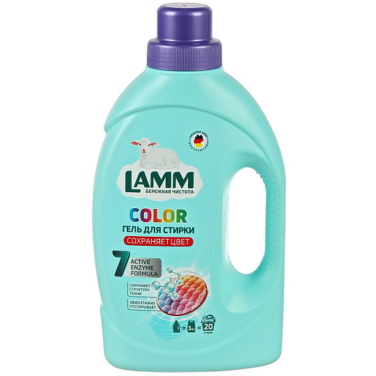 Гель для стирки Lamm, 1.3 л, для цветного белья, Color