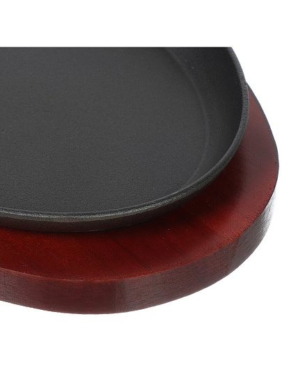 Сковорода чугун, 26х18.5х2 см, с подставкой, Y4-8877