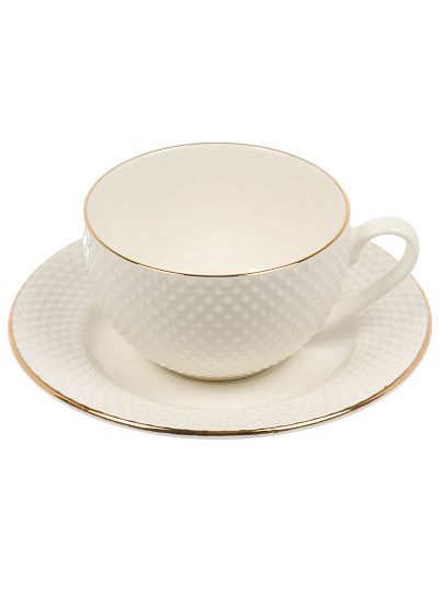 Чайная пара фарфор, 4 предмета, на 2 персоны, 275 мл, Jewel, Адель, ПС0013-33