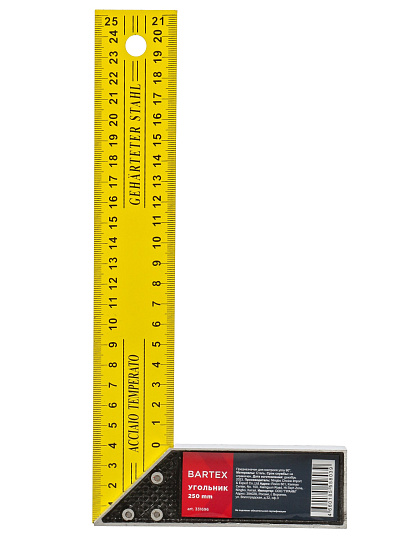 Угольник 250 мм, металл, Bartex, R-250