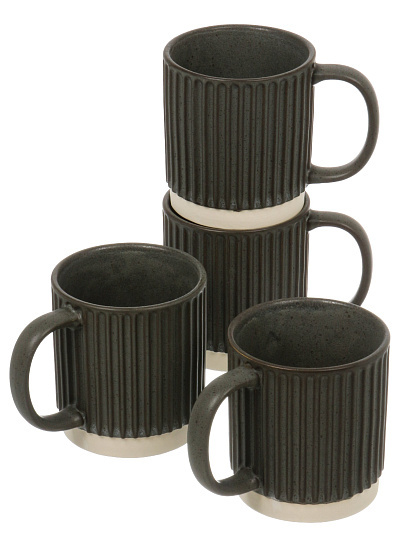 Набор кружек керамика, 4 шт, 450 мл, Фантом, Daniks, Y4-11304