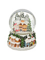 Фигурка декоративная Шар со снегом Заснеженные крыши, 4.5х4.5х7 см, в ассортименте, Y4-9356
