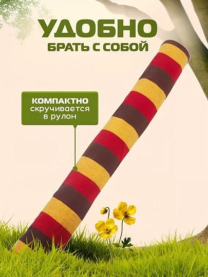 Гамак подвесной полотняный, 80х200 см, хлопок, 100 кг, Ham-09, 004970