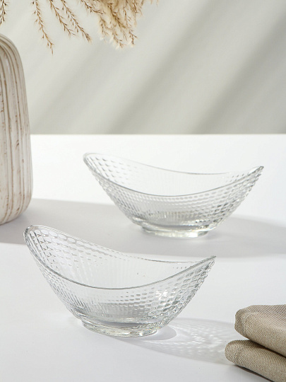 Набор салатников стекло, 2 шт, 17.5х8.5х7 см, Venice, Kaveh, BB7167GCL