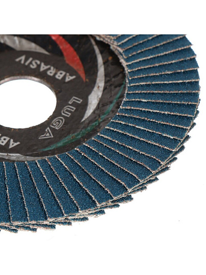 Круг лепестковый торцевой КЛТ1 для УШМ, LugaAbrasiv, диаметр 115 мм, посадочный диаметр 22 мм, зернистость ZK80, шлифовальный