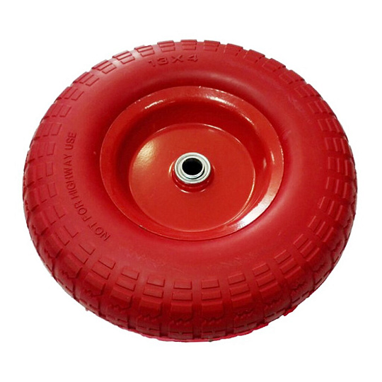 Колесо для тачки полиуретан PU, 3.25-8/3.00-8, втулка D12 мм