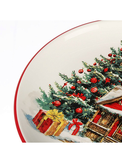 Тарелка доломит, 21х21х2.3 см, круглая, Уютный дом, Daniks