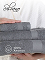 Набор полотенец 3 шт, 30х50, 50х90, 70х140 см, 100% хлопок, 400 г/м2, Silvano, Грация, серый, Узбекистан - фото 8