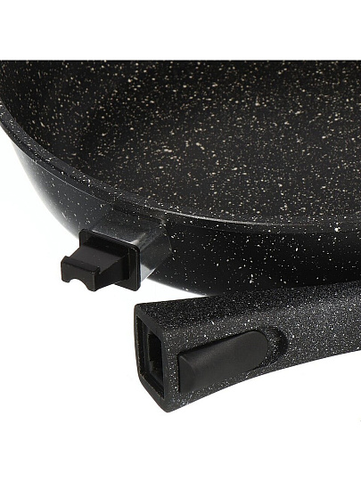 Сковорода литой алюминий, 26 см, антипригарное покрытие, Горница, Гранит Induction, съемная ручка, индукция, Ис2653аг