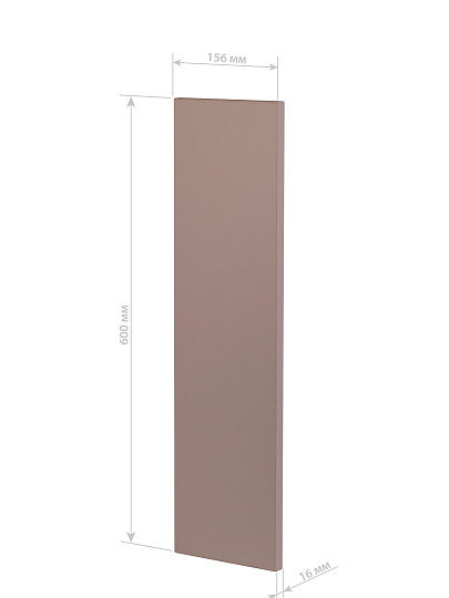 Боковина для экрана радиатора для экрана радиатора, МДФ, 156х600 мм, мокко DE LUXE, Стильный Дом