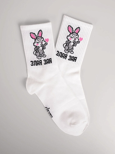 Носки для женщин, хлопок, Clever, 8М, белые, р. 23, эластан, Д5632