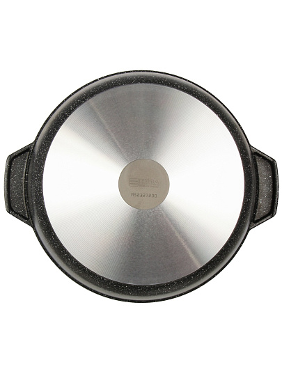 Жаровня алюминий, 26 см, 3 л, антипригарное покрытие, Нева Металл Посуда, Гранит, 6530БК