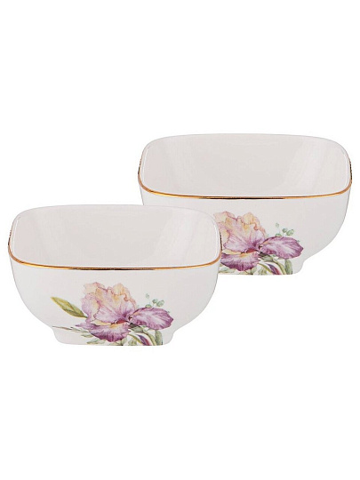 Салатник фарфор, квадратный, 2 шт, 8х4 см, Irises, Lefard, 590-345