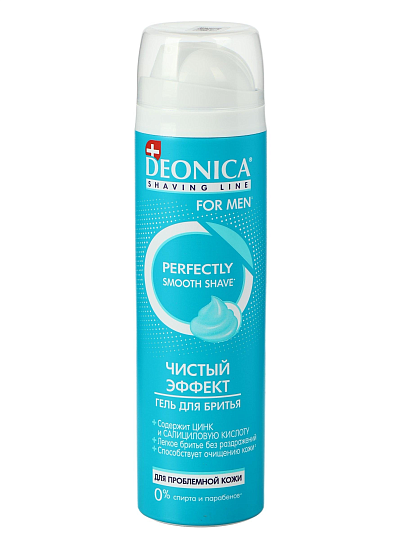 Гель для бритья, Deonica, For Men, Чистый эффект, 200 мл, 46 50056 49912 7