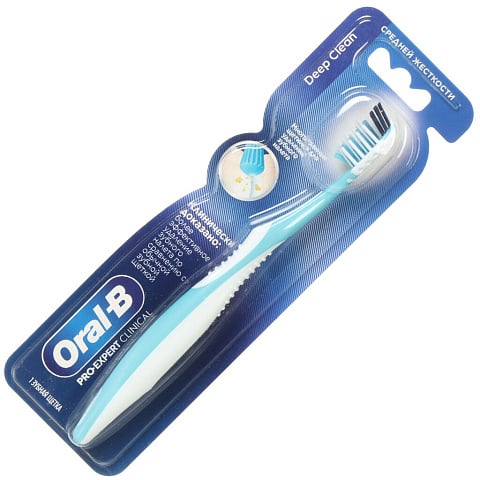 Зубная щетка Oral-B, Pro-Expert Clinical Глубокое очищение, средней жесткости, взрослая, 35, в ассортименте