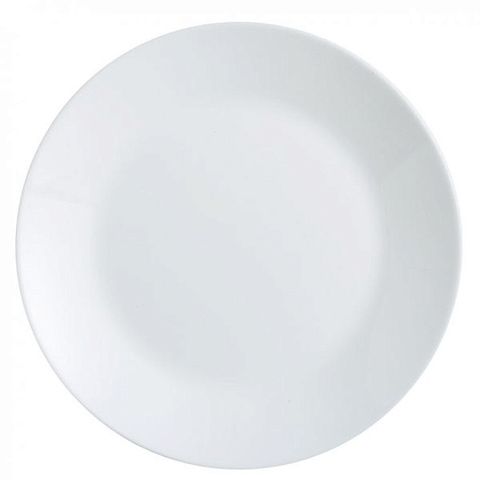 Тарелка десертная, стеклокерамика, 18 см, круглая, Arcopal Zelie, L4120/V3731, белая
