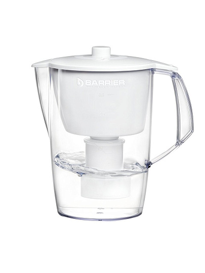 Фильтр-кувшин Барьер, Лайт, для холодной воды, 1 ступ, 3.6 л, белый