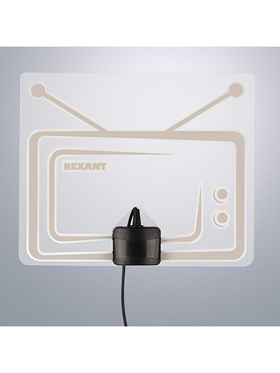 Антенна телевизионная комнатная, 32 дБ, 2 м, Rexant, Активная Ag-719, цифровое DVB-T2/аналоговое ТВ, питание от USB