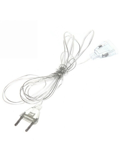 Удлинитель для гирлянд 3 м, прозрачный, сетевой, KRV-168