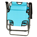Шезлонг пляжный металл, 153х60х80 см, 100 кг, 2 положения спинки, голубой, Green Days, YTBC051-16-4535 - фото 8