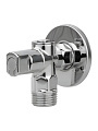 Кран для бытовой техники, 1/2&amp;quot;, ш-ш, латунь, угловой, круглая ручка, DN 15, шаровой универсальный, ГОСТ, Хром-Polish, MasterProf - фото 2
