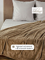 Плед 2-спальный, 180х200 см, велсофт жаккард, 100% полиэстер, Silvano, Полоски, мокко, JAC-2 - фото 3