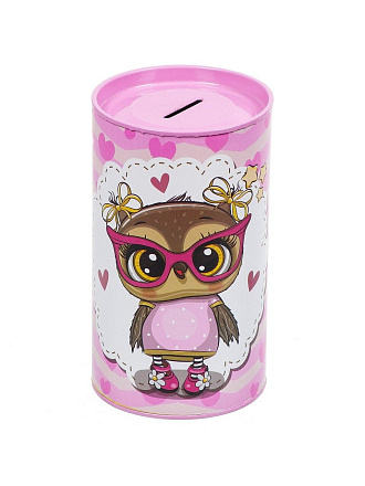 Копилка Совушка, 8.5х15 см, металл, Y4-5215, в ассортименте