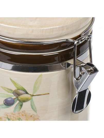 Банка для сыпучих продуктов, доломит, 0.55 л, с крышкой, Daniks, Левадия