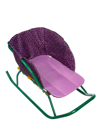 Матрасик универсальный для санок, 490х270х240 мм, горошек фиолетовый, Nika, СС2-1/ГФ