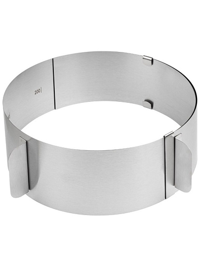 Форма для выпечки нержавеющая сталь, кольцо, раздвижная, 16-30 см, Mallony, Torta, 108344