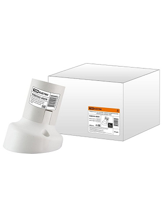 Патрон E27, настенный, TDM Electric, пластик, термостойкий, наклонный, белый, SQ0335-0059