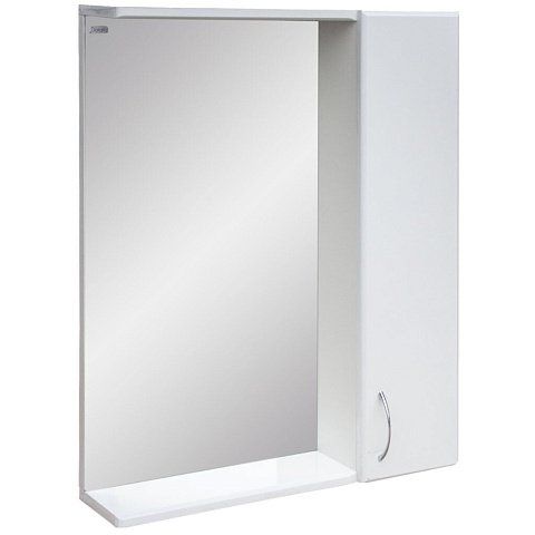 Зеркало-шкаф правое, 60х73 см, прямоугольное, белое, с полочкой, Doratiz, Эко-60, 2712.535